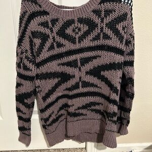 Rubbish Black and Brown Patterned Sweater